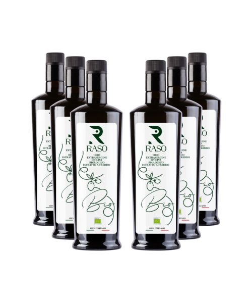 Olio Extravergine di Oliva Biologico – 6 Bottiglie da 750ml